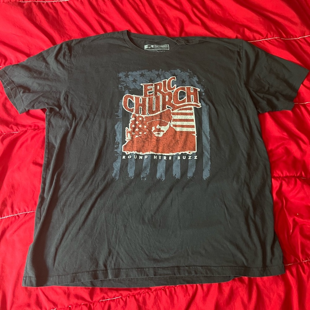 Eric Church Round Here Buzz Concert Tour Mens Top Tee Shirt Graphic 3XL